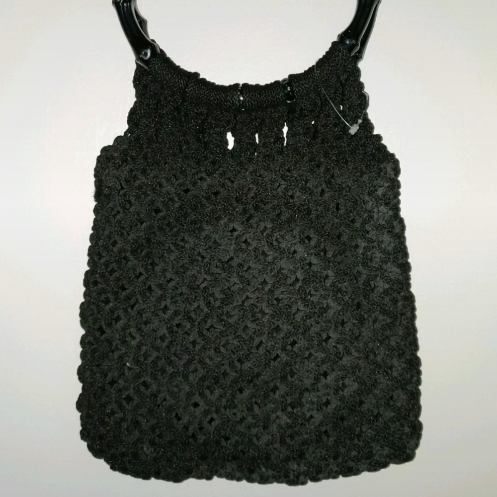 Black Macrame Purse